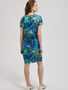 Moodo Blaues Kleid mit tropischem Muster Moodo