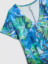 Moodo Blaues Kleid mit tropischem Muster Moodo