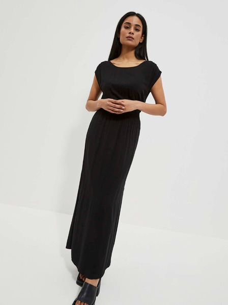 Moodo Schwarzes langes Damenkleid Moodo