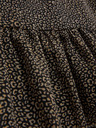 Moodo Schwarzes Damenkleid mit Rüsche Moodo