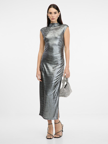 Orsay Silbernes Damen-Midikleid ORSAY