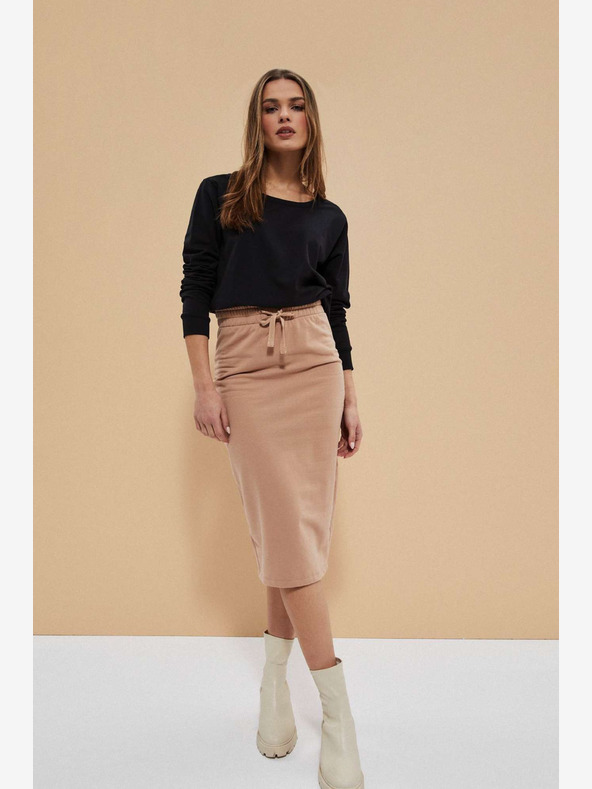 Moodo Beige Damen-Sweatpants-Rock Moodo