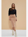 Moodo Beige Damen-Sweatpants-Rock Moodo