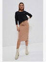 Moodo Beige Damen-Sweatpants-Rock Moodo