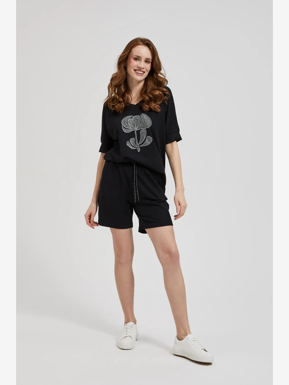 Moodo Schwarze Moodo Shorts für Frauen