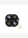 Guess PU 4G Pfingstrose Charm Hülle für AirPods 4 Schwarz Hülle