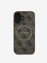Guess Guess PU Leder 4G Farbiger Ring MagSafe Back Cover für iPhone 16 Braun