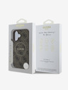 Guess Guess PU Leder 4G Farbiger Ring MagSafe Back Cover für iPhone 16 Braun