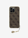 Guess Guess 4G Charm Schutzhülle für iPhone 15 Pro Max Braun