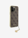 Guess Guess 4G Charm Schutzhülle für iPhone 15 Pro Max Braun