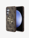 Guess Guess PU 4G Metall-Logo Schutzhülle für Samsung Galaxy S24 Braun