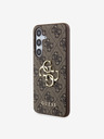 Guess Guess PU 4G Metall-Logo Schutzhülle für Samsung Galaxy S24 Braun