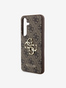 Guess Guess PU 4G Metall-Logo Schutzhülle für Samsung Galaxy S24 Braun