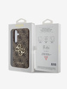 Guess Guess PU 4G Metall-Logo Schutzhülle für Samsung Galaxy S24 Braun