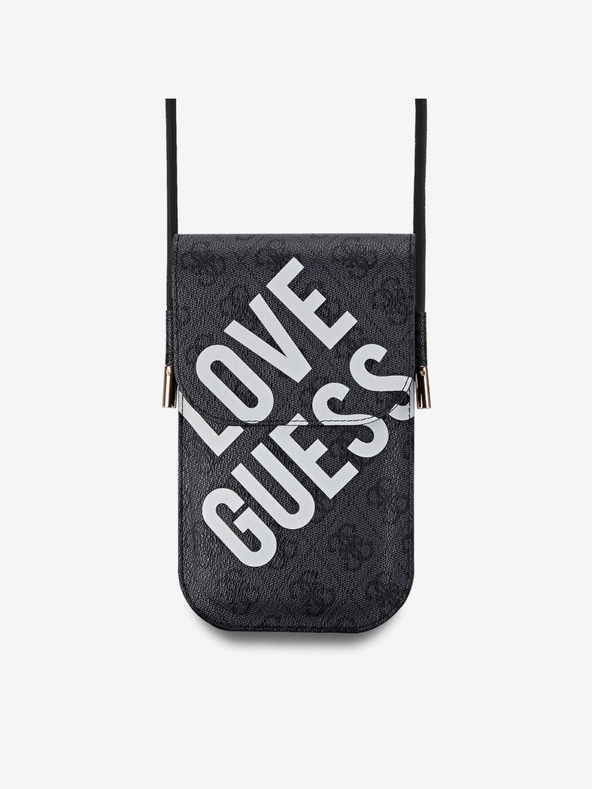Guess Guess PU 4G Big Love Logo Handytasche Schwarz