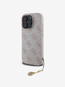 Guess Guess 4G Charm Back Cover für iPhone 16 Pro Ton in Ton Pink