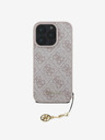 Guess Guess 4G Charm Back Cover für iPhone 16 Pro Ton in Ton Pink