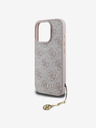 Guess Guess 4G Charm Back Cover für iPhone 16 Pro Ton in Ton Pink