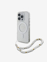Guess IML Glitzer Perlen Band MagSafe Rückseite Hülle für iPhone 16 Pro Max Transparent Handyhülle
