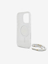 Guess IML Glitzer Perlen Band MagSafe Rückseite Hülle für iPhone 16 Pro Max Transparent Handyhülle