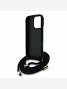 Guess Guess PU 4G Metall Logo Crossbody Strap Schutzhülle für iPhone 16 Pro Max Braun