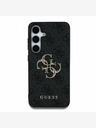 Guess PU 4G Metal Logo Rückseite Hülle für Samsung Galaxy S25+ Grau Handyhülle