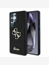 Guess Guess PU Fixed Glitter 4G Metall Logo Back Cover für Samsung Galaxy S25 Ultra Schwarz