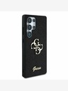 Guess Guess PU Fixed Glitter 4G Metall Logo Back Cover für Samsung Galaxy S25 Ultra Schwarz