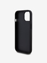 Guess Guess PU Fixed Glitter 4G Metall Logo Back Cover für iPhone 13 Schwarz