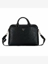 Guess Guess PU genarbte Dreieckslogo-Notebooktasche 15/16" Schwarz