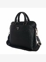 Guess Guess PU genarbte Dreieckslogo-Notebooktasche 15/16" Schwarz