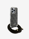 Guess Guess IML 4G Printed Crossbody Strap Back Cover für iPhone 16 Pro Braun