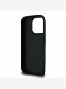 Guess Guess PU genarbtes 4G Metall-Logo Backcover für iPhone 16 Pro Schwarz