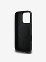 Guess PU Leder 4G Farbiger Ring MagSafe Rückseite Hülle für iPhone 16 Pro Schwarz Handyhülle