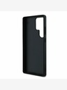 Guess PU 4G Metal Logo Rückseite Hülle für Samsung Galaxy S25 Ultra Grau Handyhülle