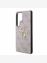 Guess Guess PU 4G Metall Logo Rückseite für Samsung Galaxy S25 Ultra Pink