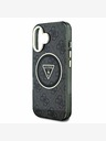 Guess Guess IML 4G Glitter and Triangle Logo MagSafe Back Cover für iPhone 16 Schwarz