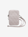 Guess PU 4G Triangle Logo Handytasche mit Reißverschluss Pink Handyhülle