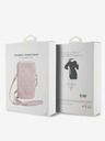 Guess PU 4G Triangle Logo Handytasche mit Reißverschluss Pink Handyhülle