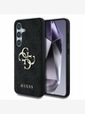 Guess PU 4G Metal Logo Backcover für Samsung Galaxy S25 Grey Handyhülle