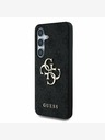 Guess PU 4G Metal Logo Backcover für Samsung Galaxy S25 Grey Handyhülle