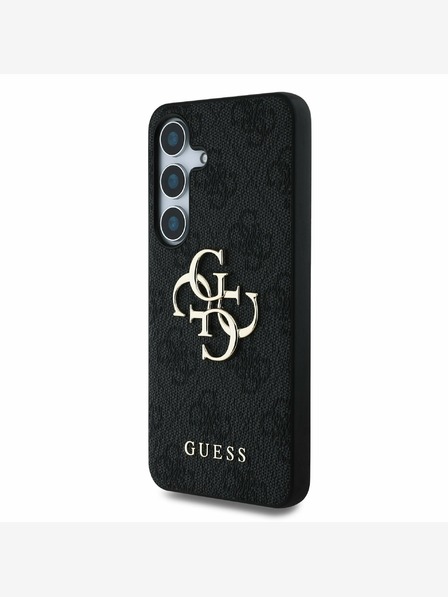 Guess PU 4G Metal Logo Backcover für Samsung Galaxy S25 Grey Handyhülle