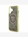 Guess Guess IML 4G Glitter and Triangle Logo MagSafe Back Cover für iPhone 16 Braun