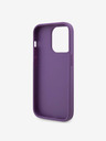 Guess Guess Strasssteinchen Dreieck Metall Logo Hülle für iPhone 15 Pro Max Lila