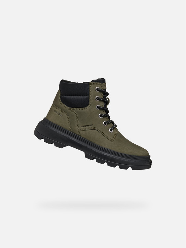 Geox Dunkelgrüne Jungen-Stiefeletten Geox Kiddartah WPF