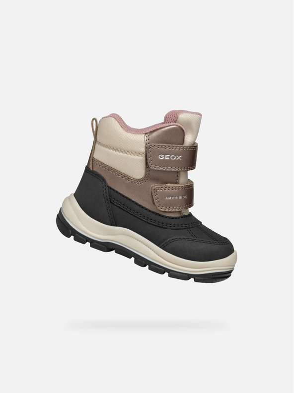 Geox Schwarze Mädchen-Stiefeletten Geox Flanfil ABX
