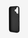 Guess Guess PU 4G Strass Dreieck Metall Logo Rückseite für iPhone 16 Schwarz