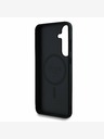 Guess PU Leather 4G Colored Ring MagSafe Backcover for Samsung Galaxy S25 Black Phone Case