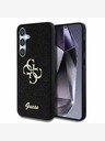 Guess Guess PU Fixed Glitter 4G Metall Logo Back Cover für Samsung Galaxy S25 Schwarz