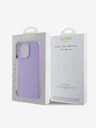 Guess Guess PU Genarbtes Klassisches Logo MagSafe Back Cover für iPhone 16 Pro Max Lila
